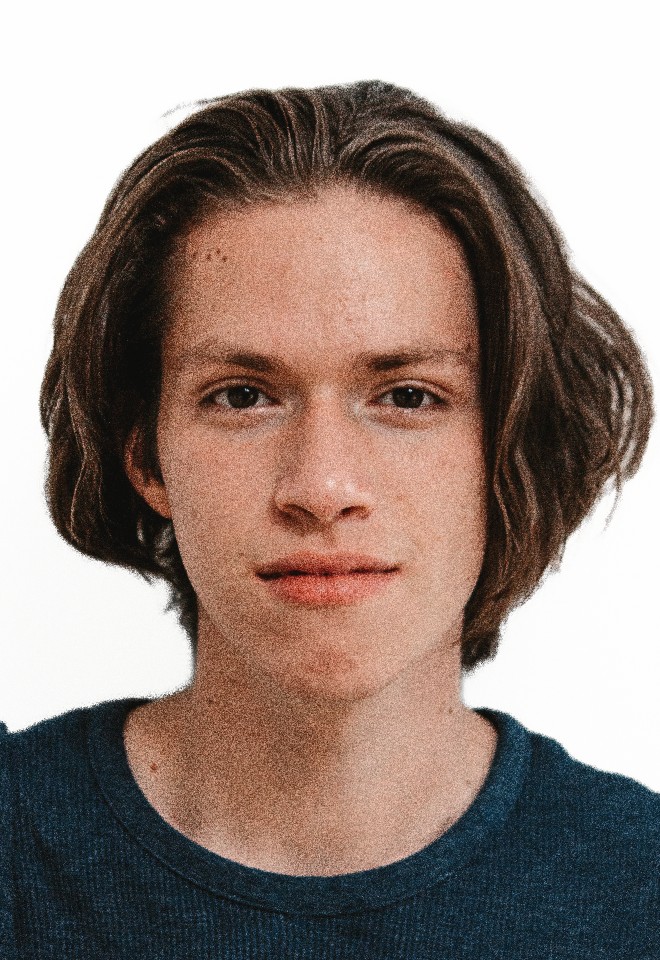 Processed China visa photo with white background